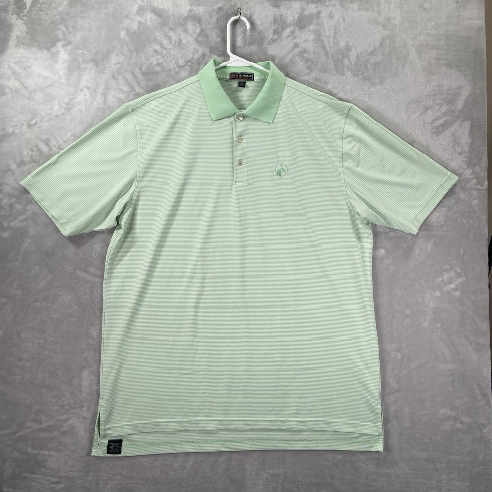 Peter Millar Polo Shirt Mens XL Summer Comfort Performance Golf Preppy Striped